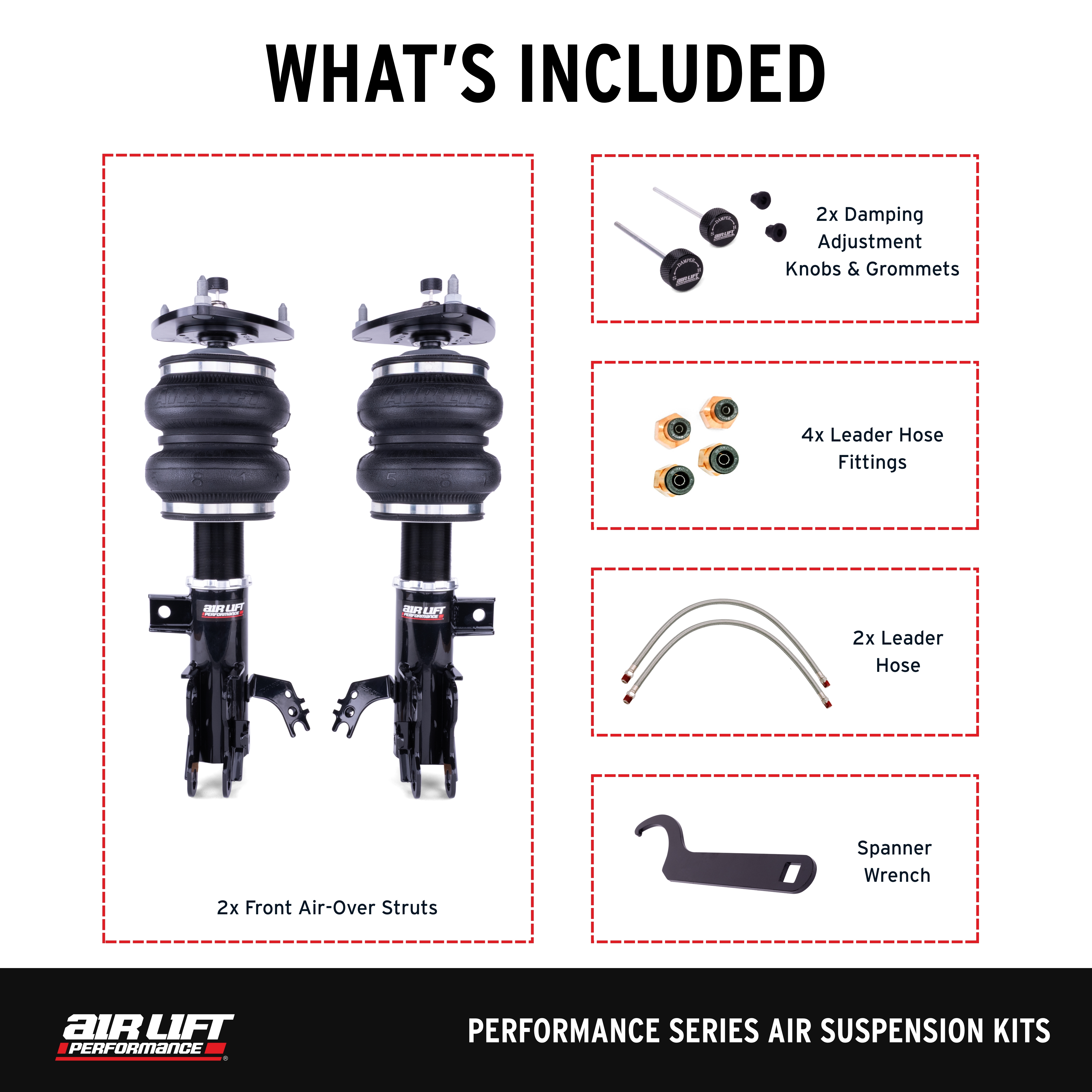 Air Lift Performance 76019 Air Lift Performance Front Air Spring Suspension Kit
